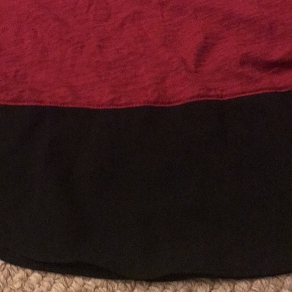 Express Short sleeve pink/red and black blouse - Picture 2 of 6